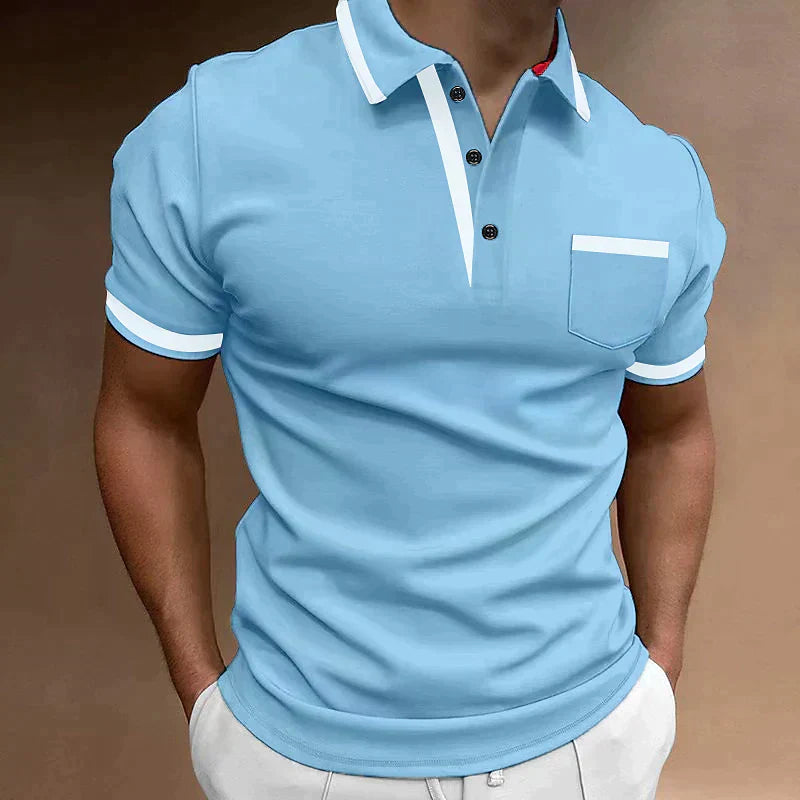 lars | klassieke heren polo blauw