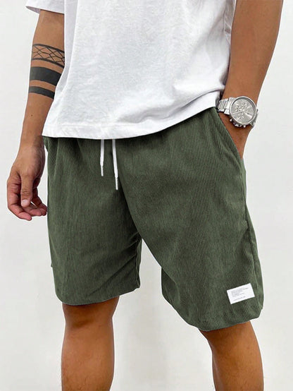 daan | heren casual shorts met kordelzug groen