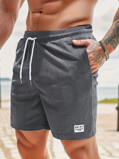 daan | heren casual shorts met kordelzug grijs
