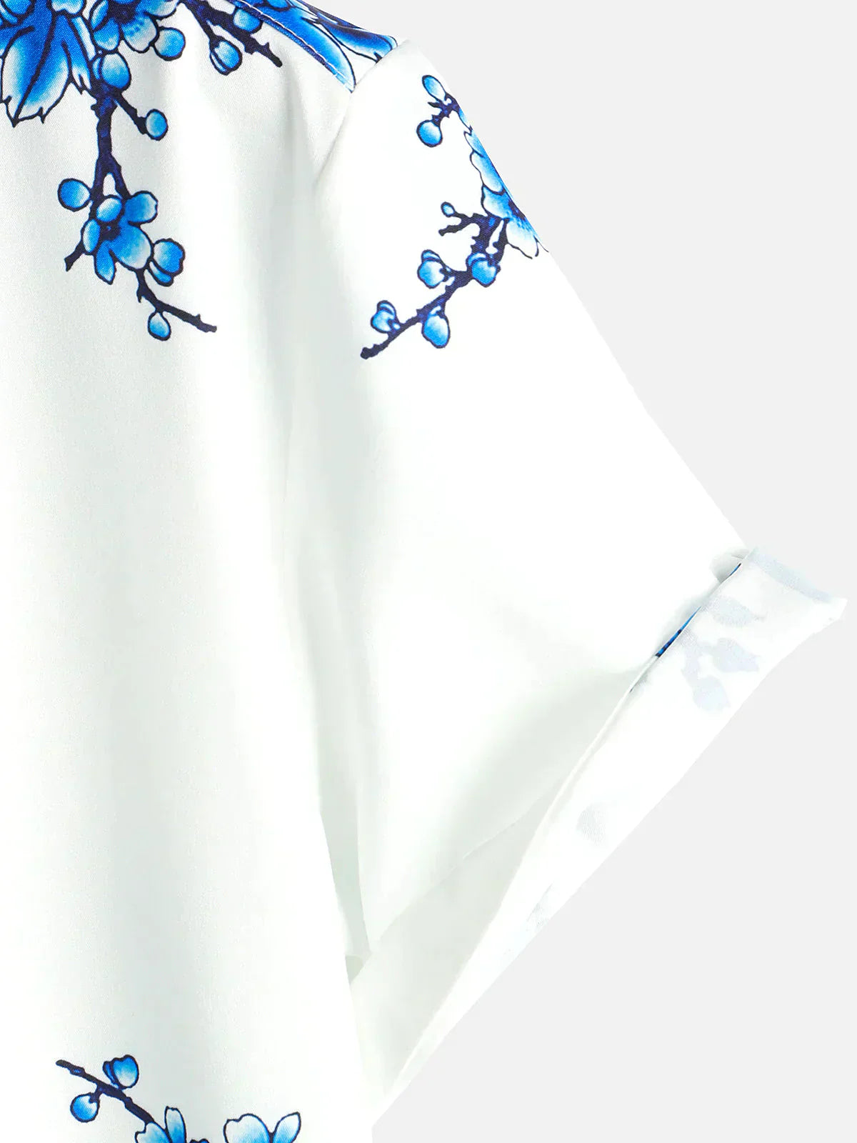 milan | zomeroverhemd korte mouw wit bloemenprint