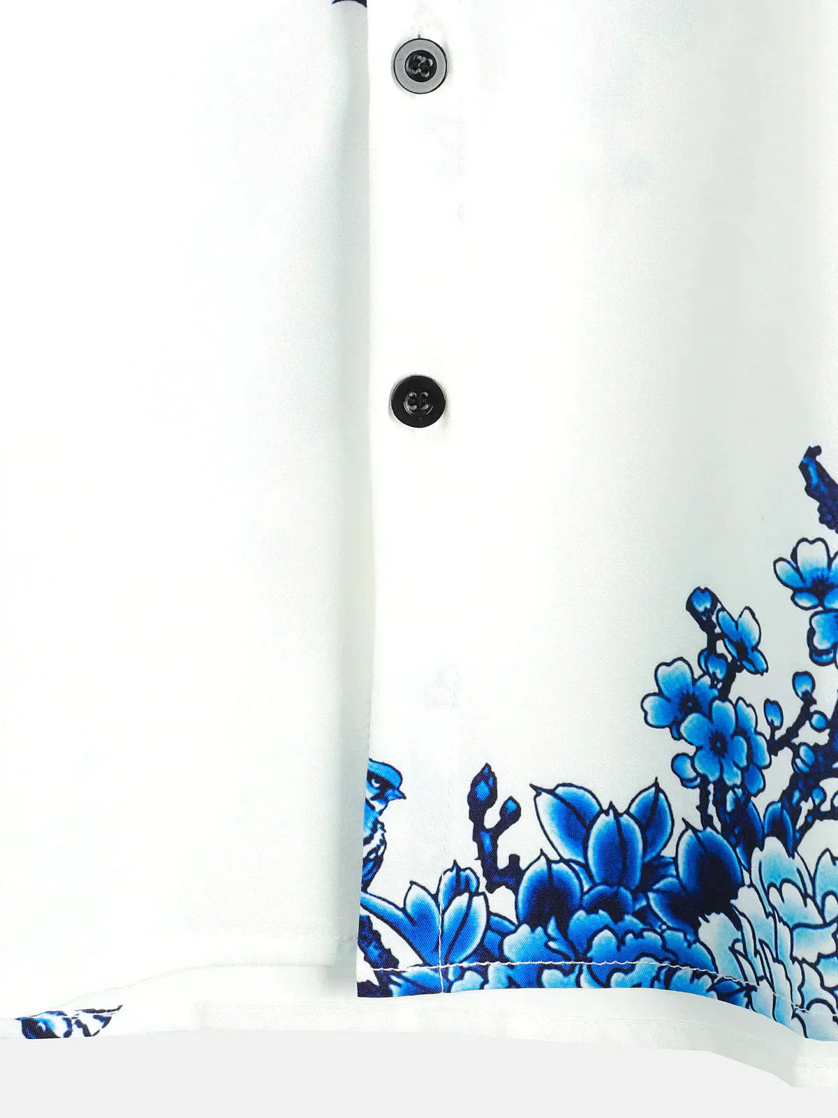 milan | zomeroverhemd korte mouw wit bloemenprint
