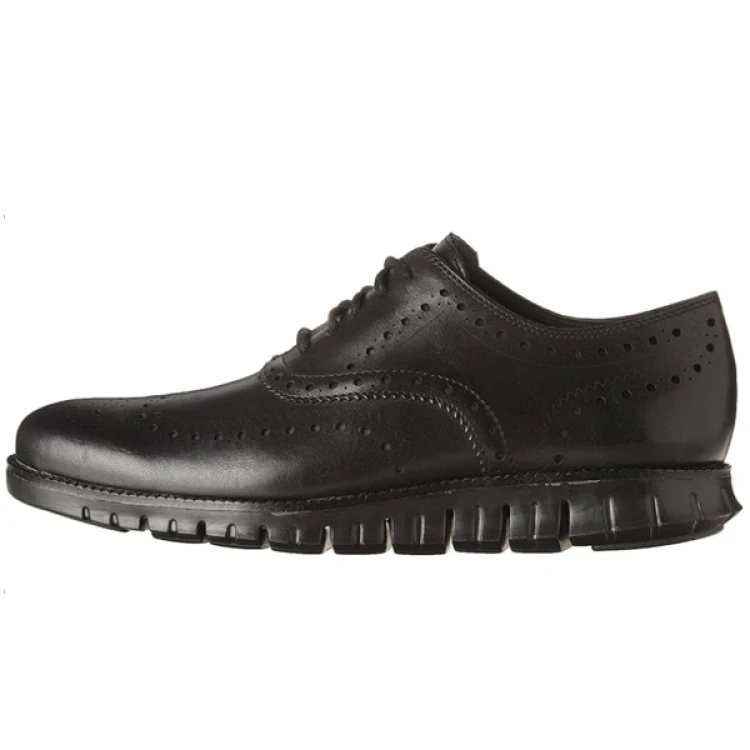 floris | heren brogue veterschoen met vleugelpunt zwart