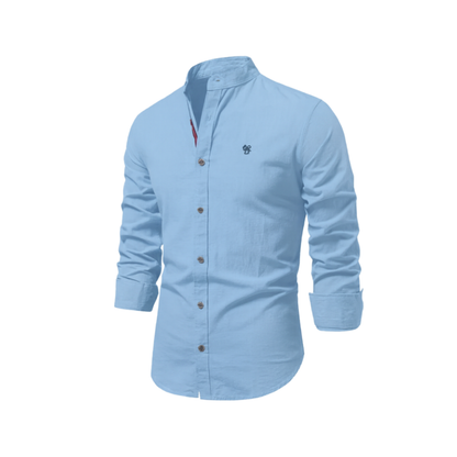 lars | heren casual overhemd met knopen lichtblauw
