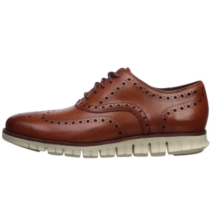 floris | heren brogue veterschoen met vleugelpunt bruin-beige