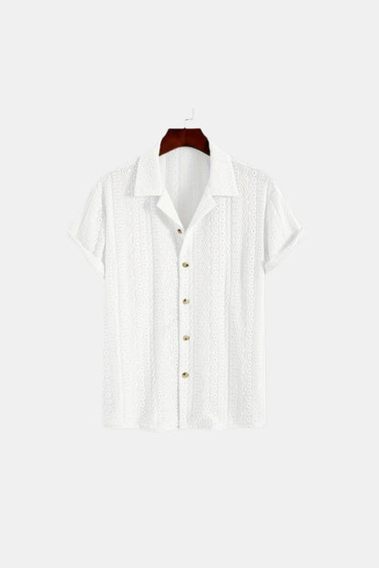 lars | haakshirt korte mouwen wit