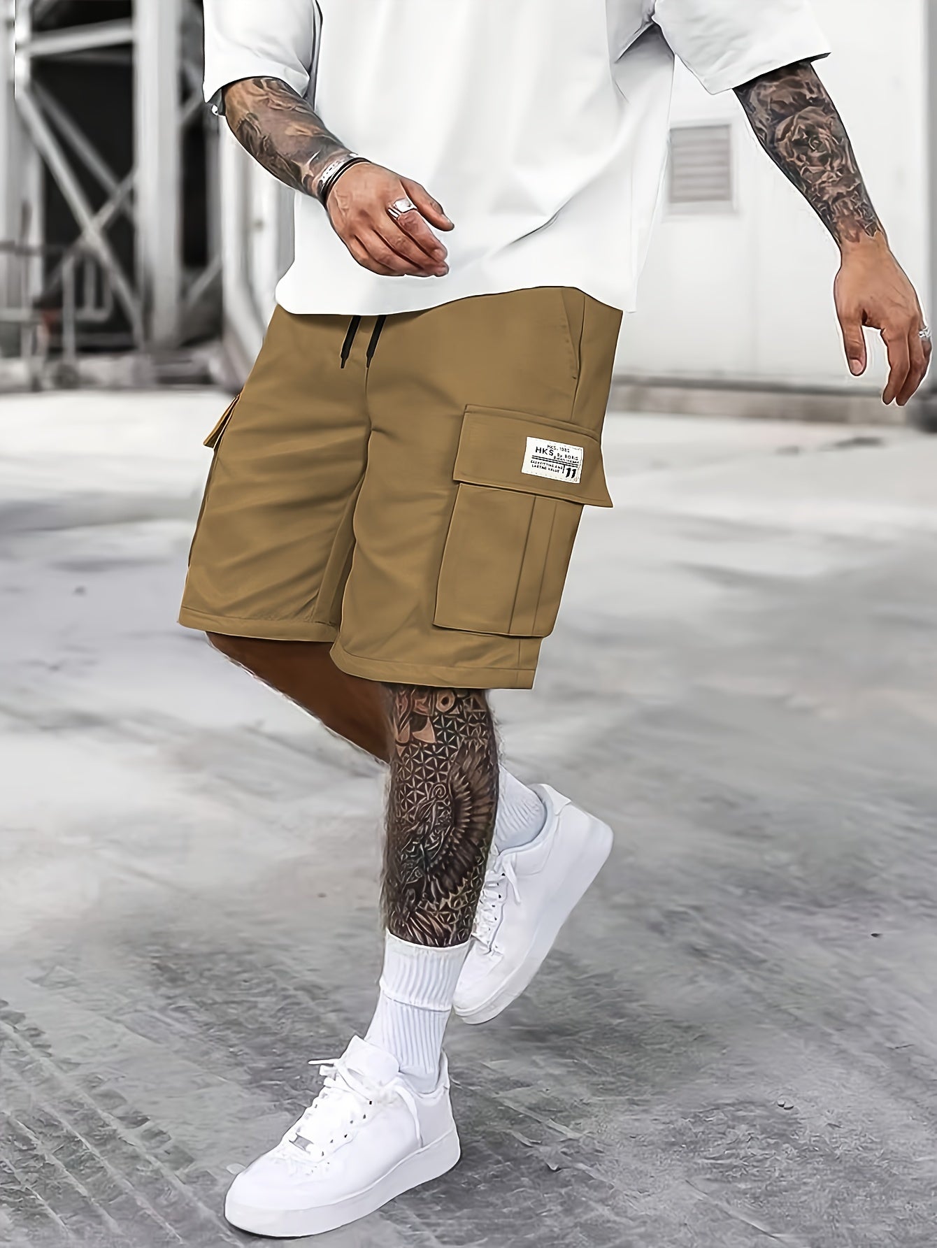 daan | heren cargo shorts koffie