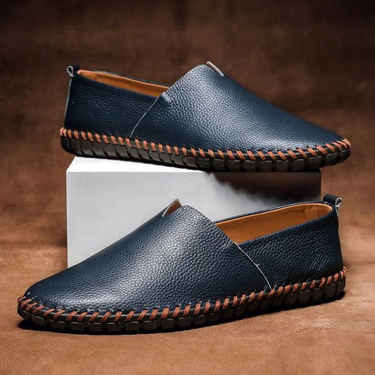 lars | heren slip-on loafers marineblauw