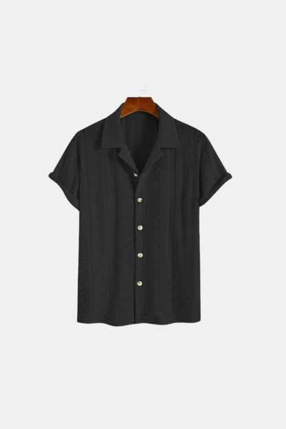 lars | haakshirt korte mouwen zwart