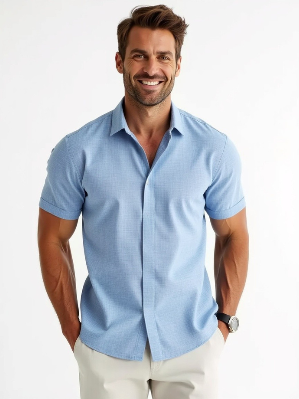 daan | relaxed fit zomerhemd korte mouwen