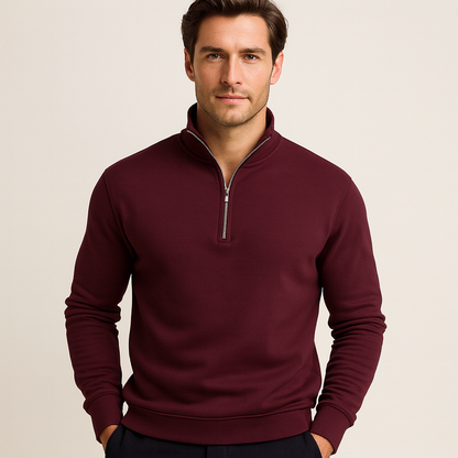 milan | heren half-zip trui bordeaux