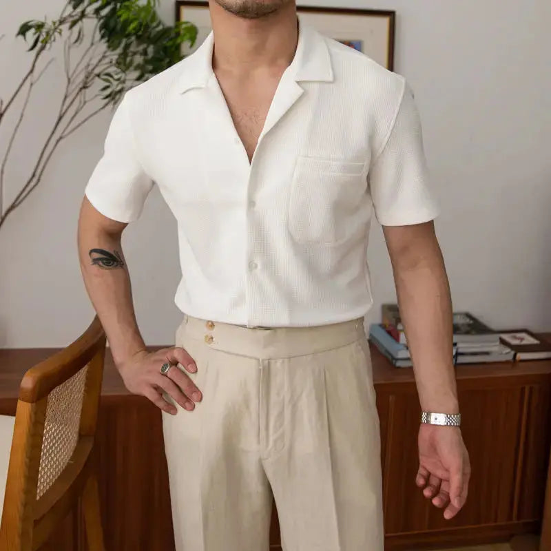 daan | relaxed fit zomerhemd korte mouwen