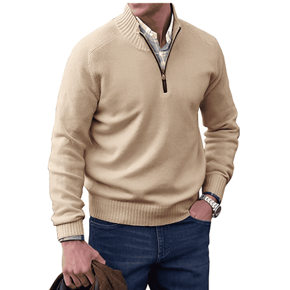 lars | kasjmier pullover met rits
