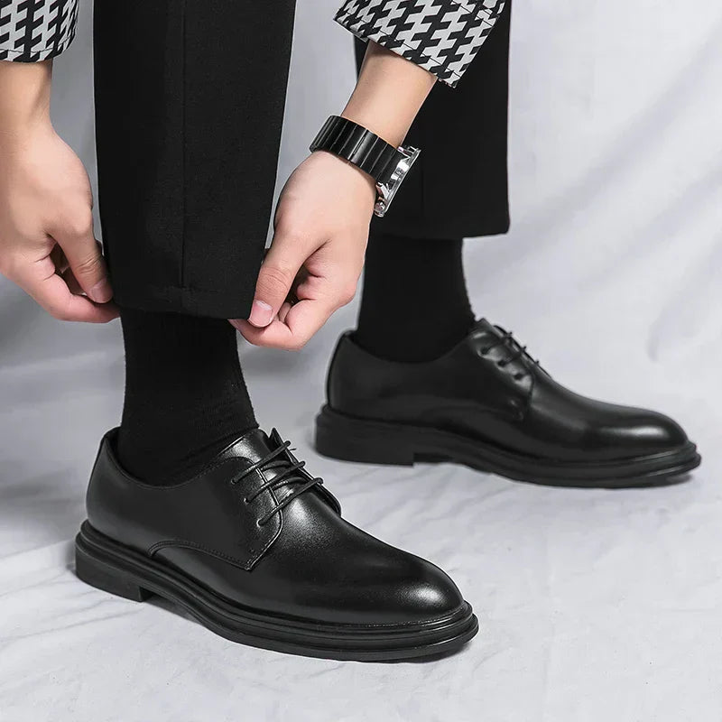niels | heren derby schoenen met glans