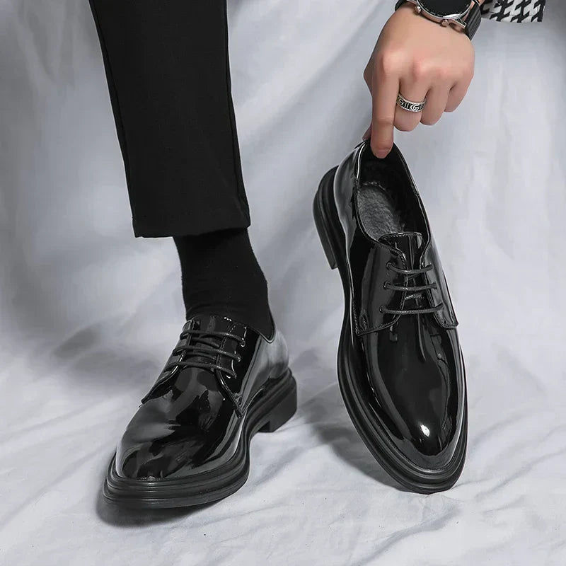 niels | heren derby schoenen met glans