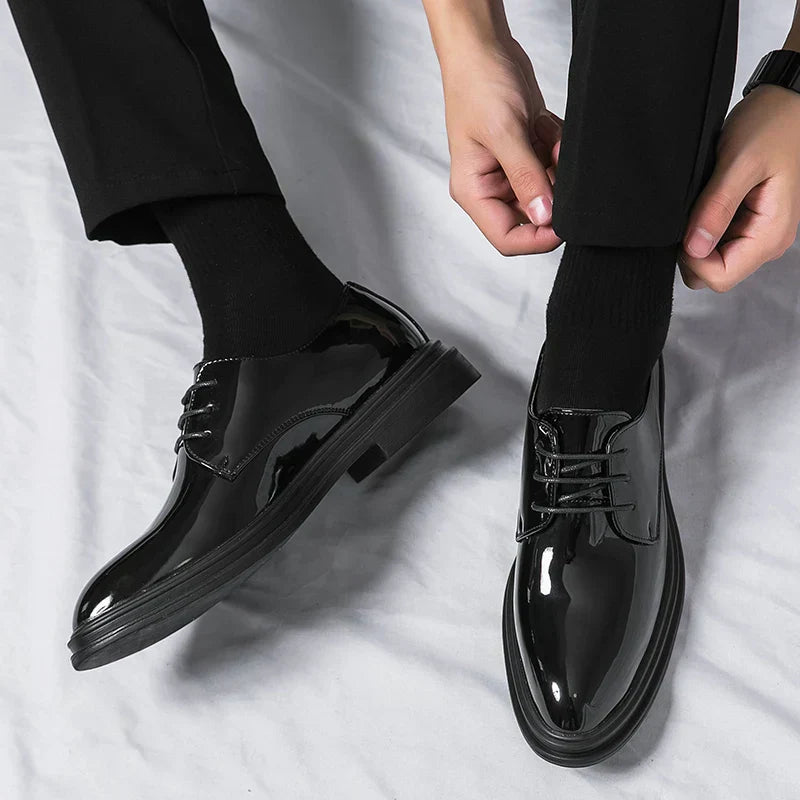 niels | heren derby schoenen met glans