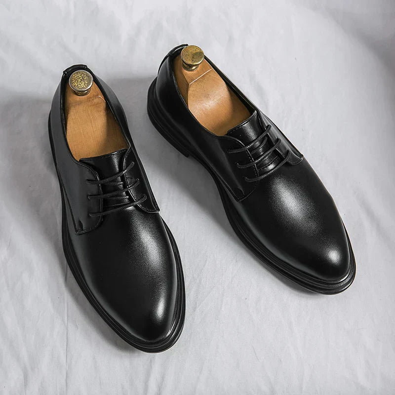 niels | heren derby schoenen met glans mat zwart