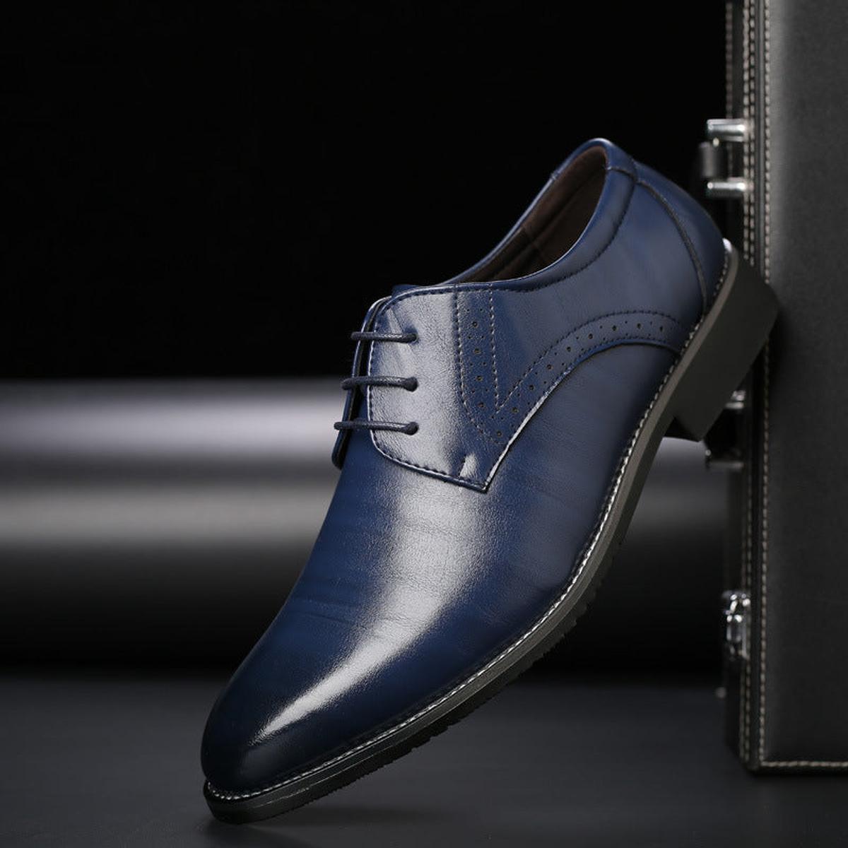 lars | heren formele veterschoen blauw