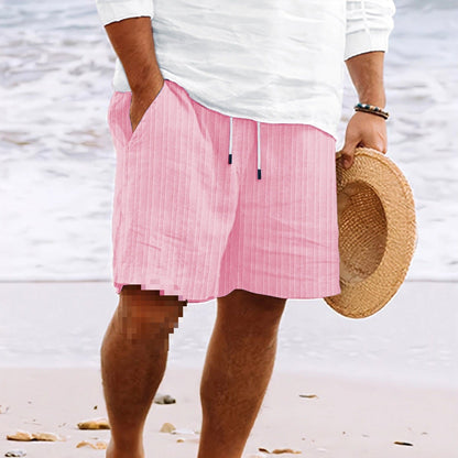 luuk | gestreepte strandshorts met trekkoord