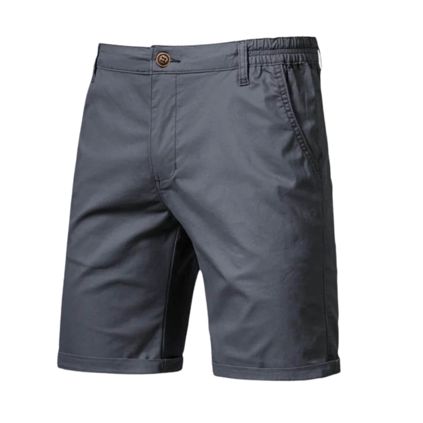 milan | heren smart-casual shorts slim fit grijs
