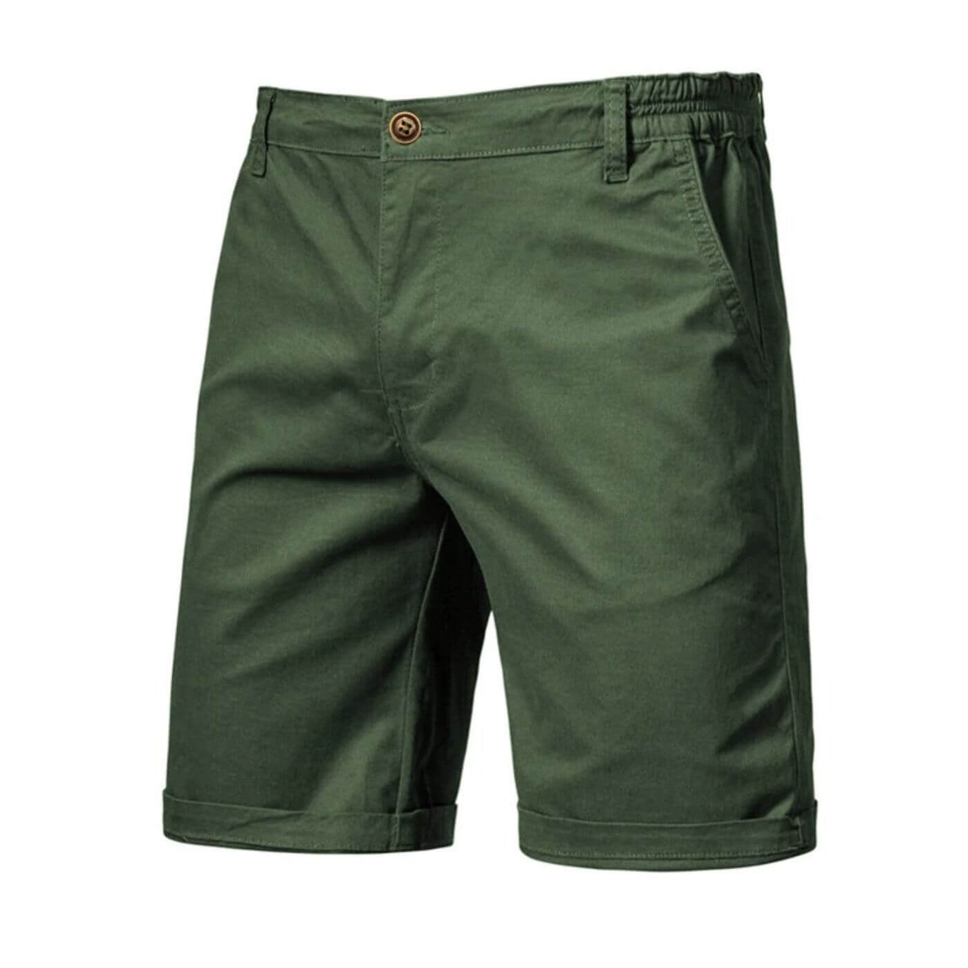 milan | heren smart-casual shorts slim fit groen