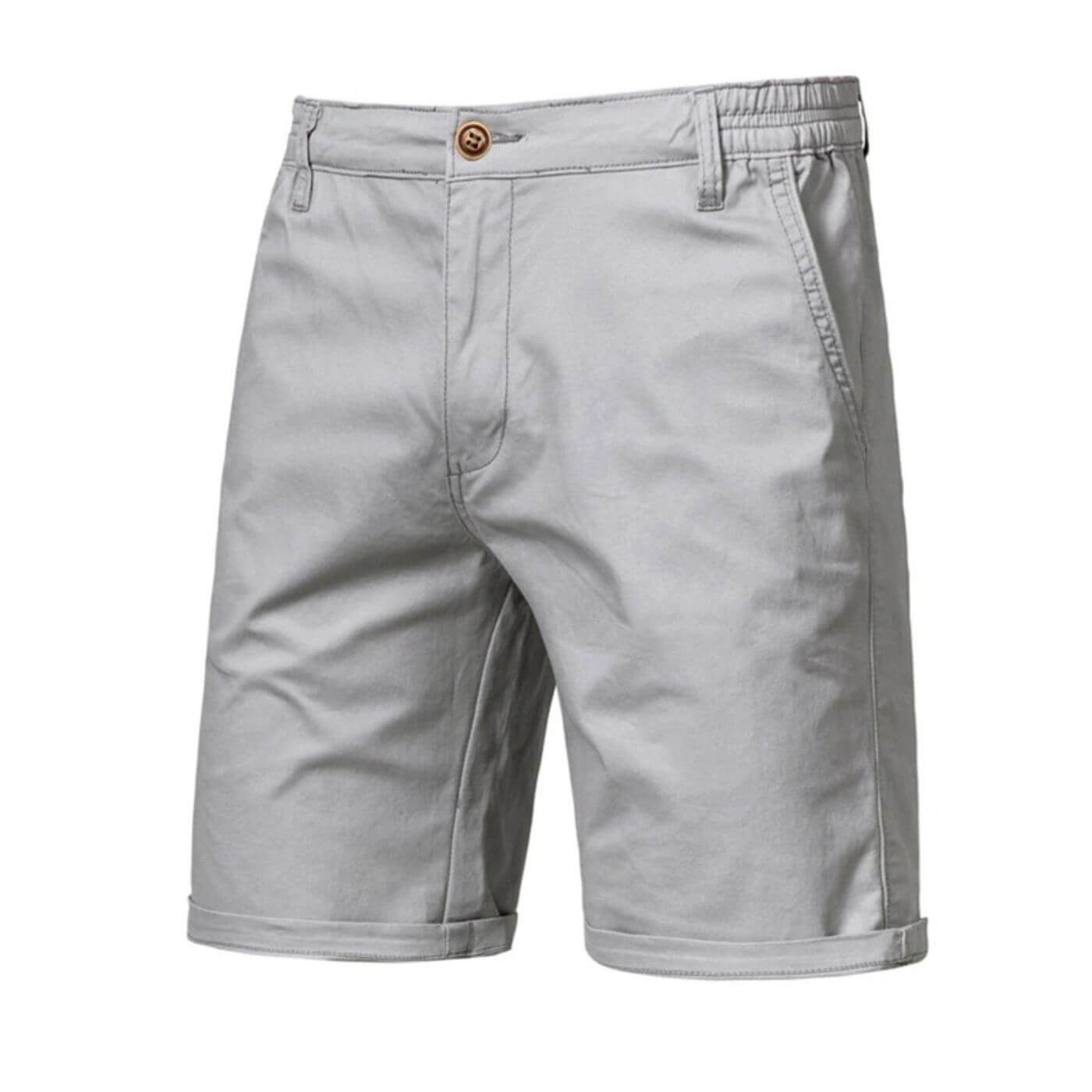milan | heren smart-casual shorts slim fit lichtgrijs