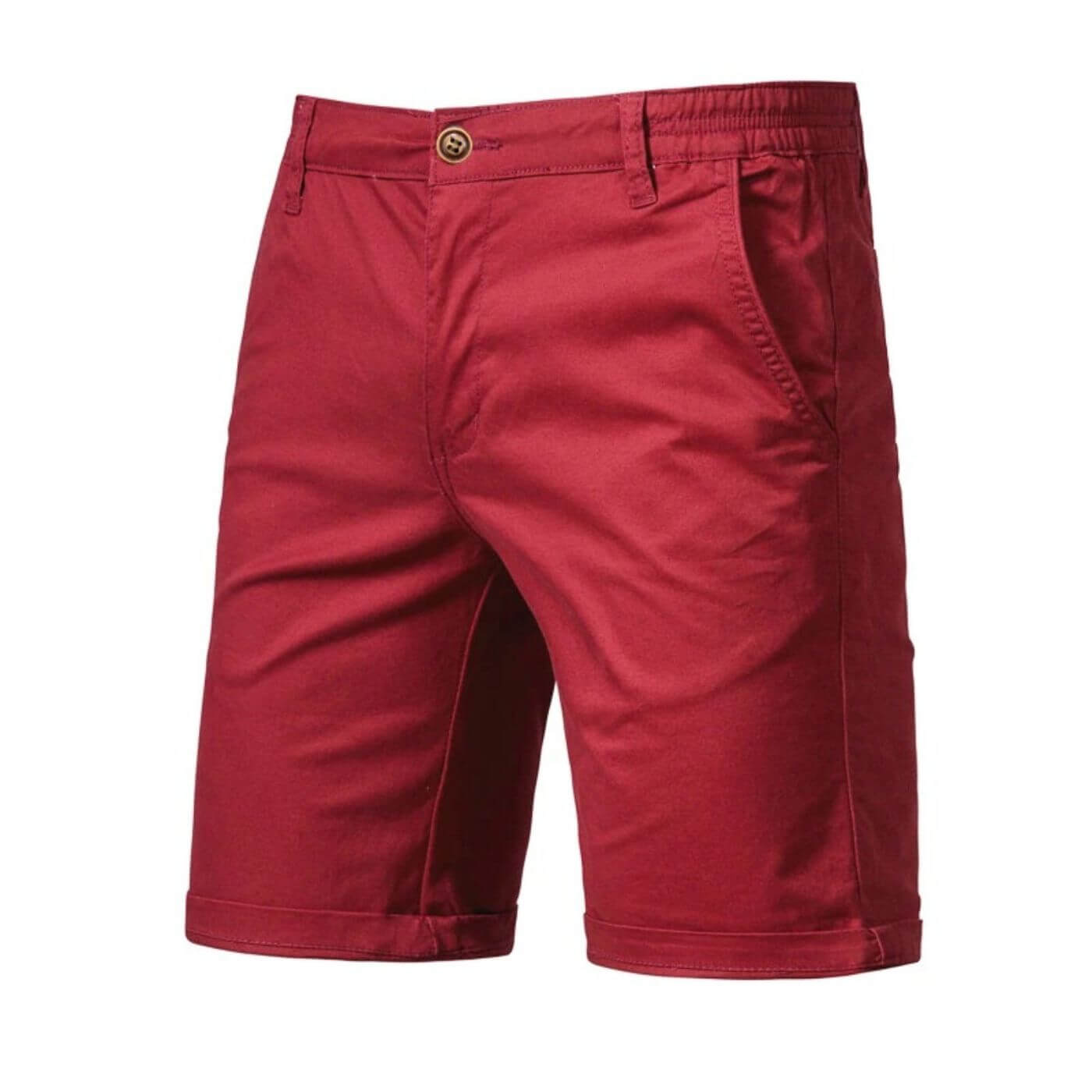 milan | heren smart-casual shorts slim fit rood