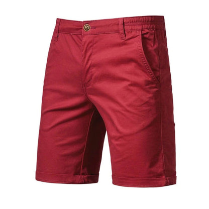 milan | heren smart-casual shorts slim fit rood