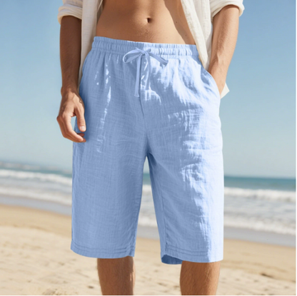 sem | heren strandshorts met kordelzug hemelsblauw