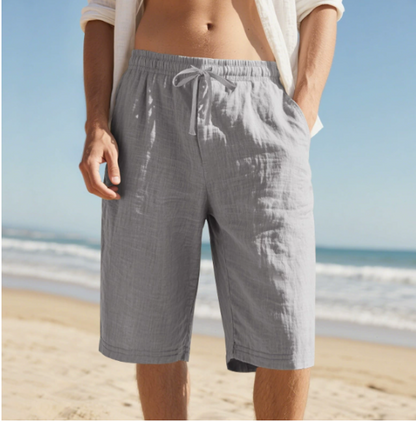 sem | heren strandshorts met kordelzug grijs