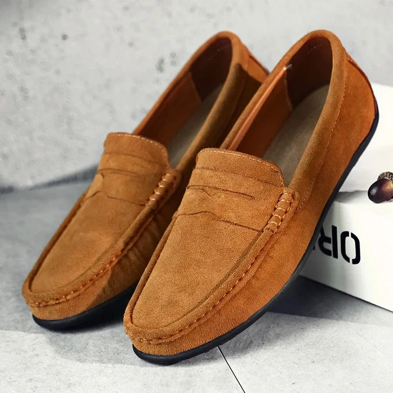 lars | heren penny loafers bruin