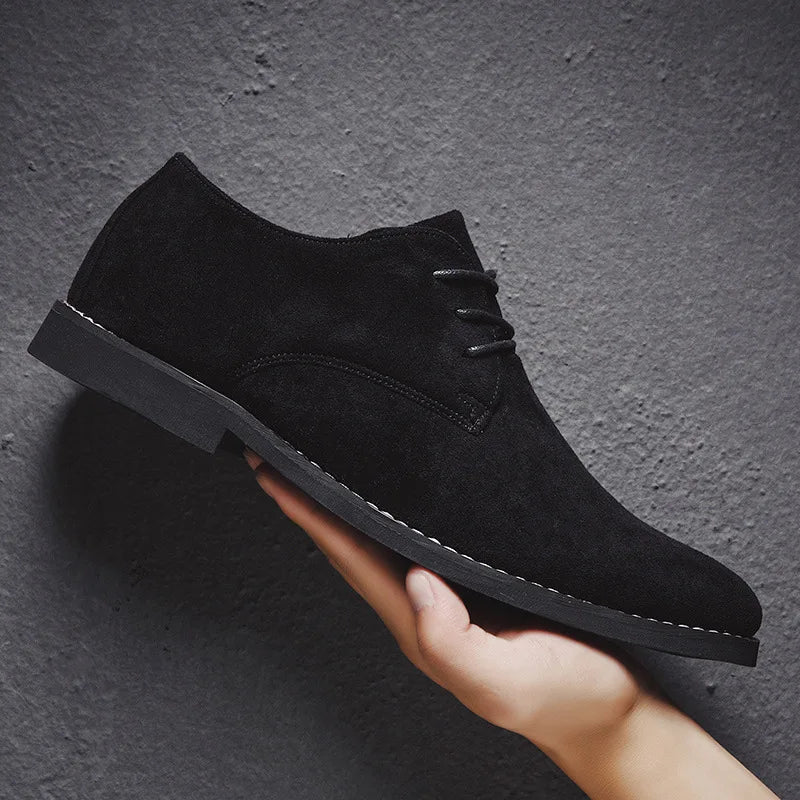 lars | minimalistische derby schoenen met veters zwart