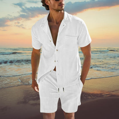 milan | casual t-shirt en shorts set wit
