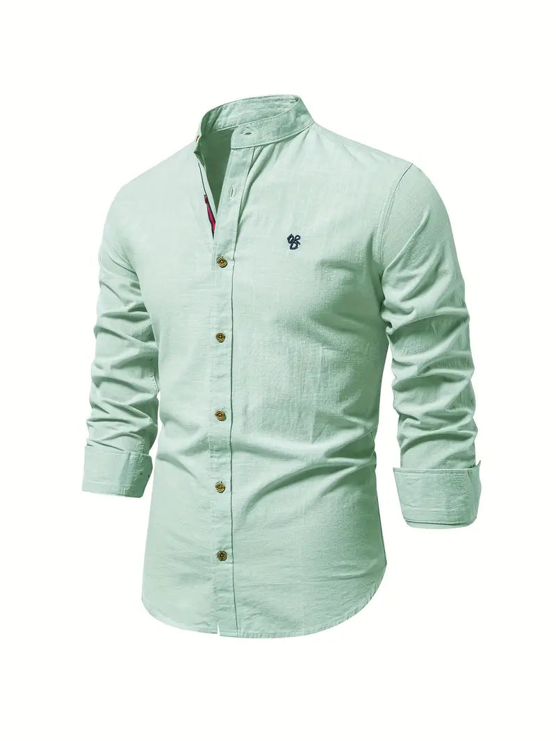 lars | heren casual overhemd met knopen lichtgroen