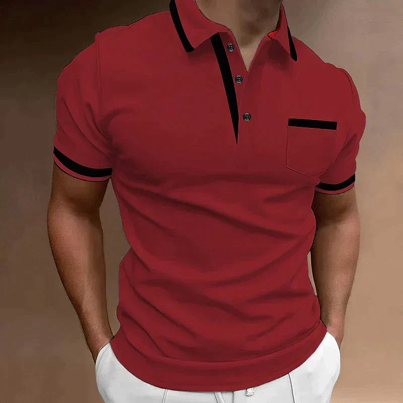 lars | klassieke heren polo rood
