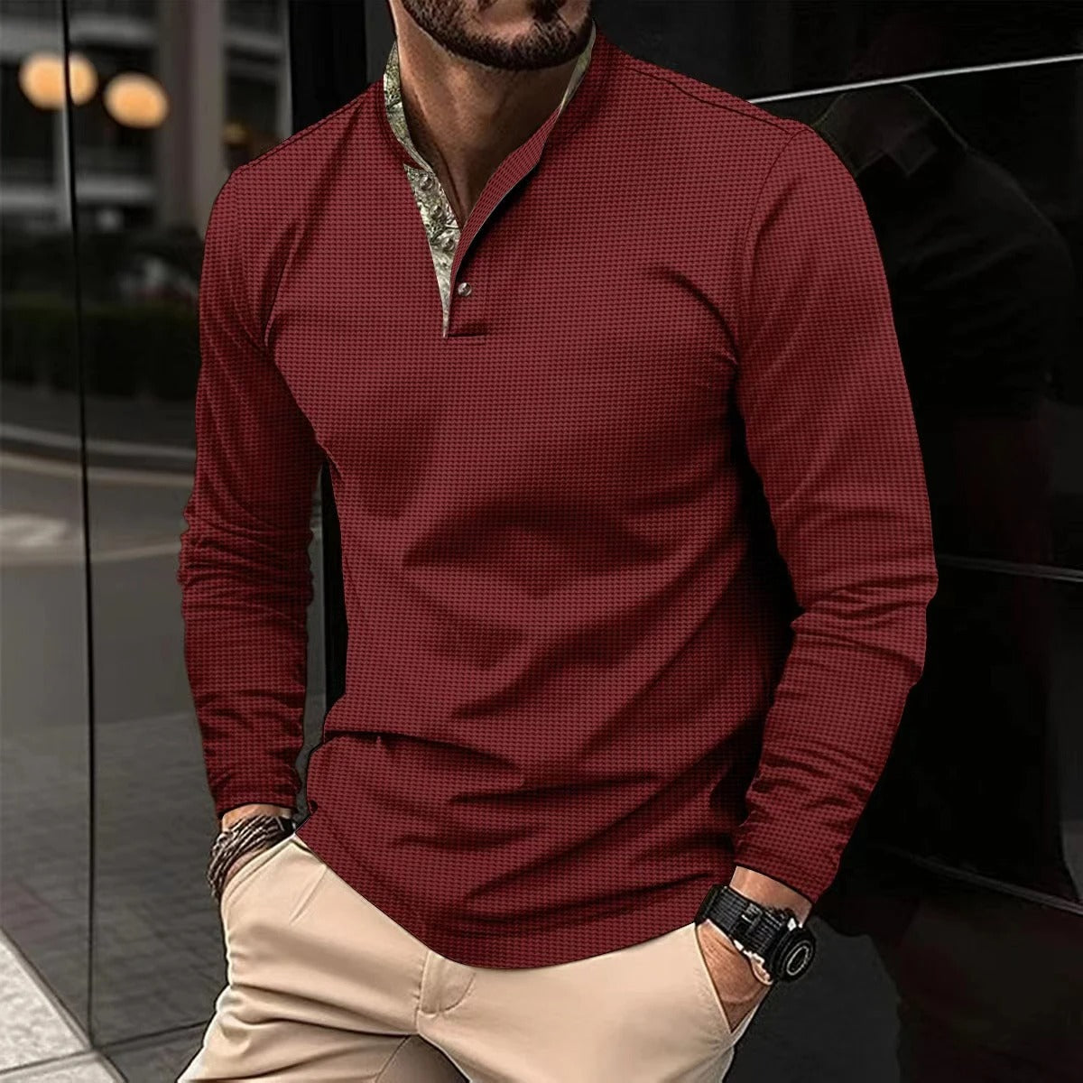 hugo | heren longsleeve polo rood