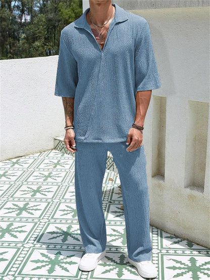 lars | comfort set met asymmetrische cardigan