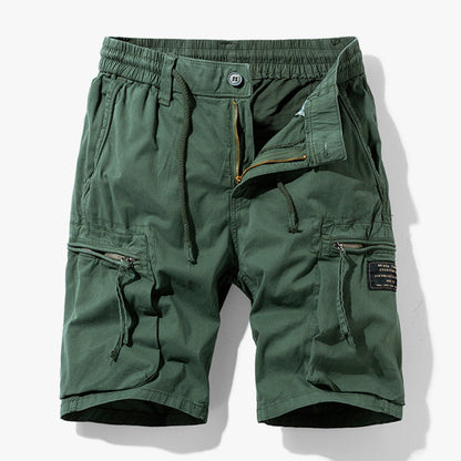 daan | heren cargo shorts met kordelzug legergroen