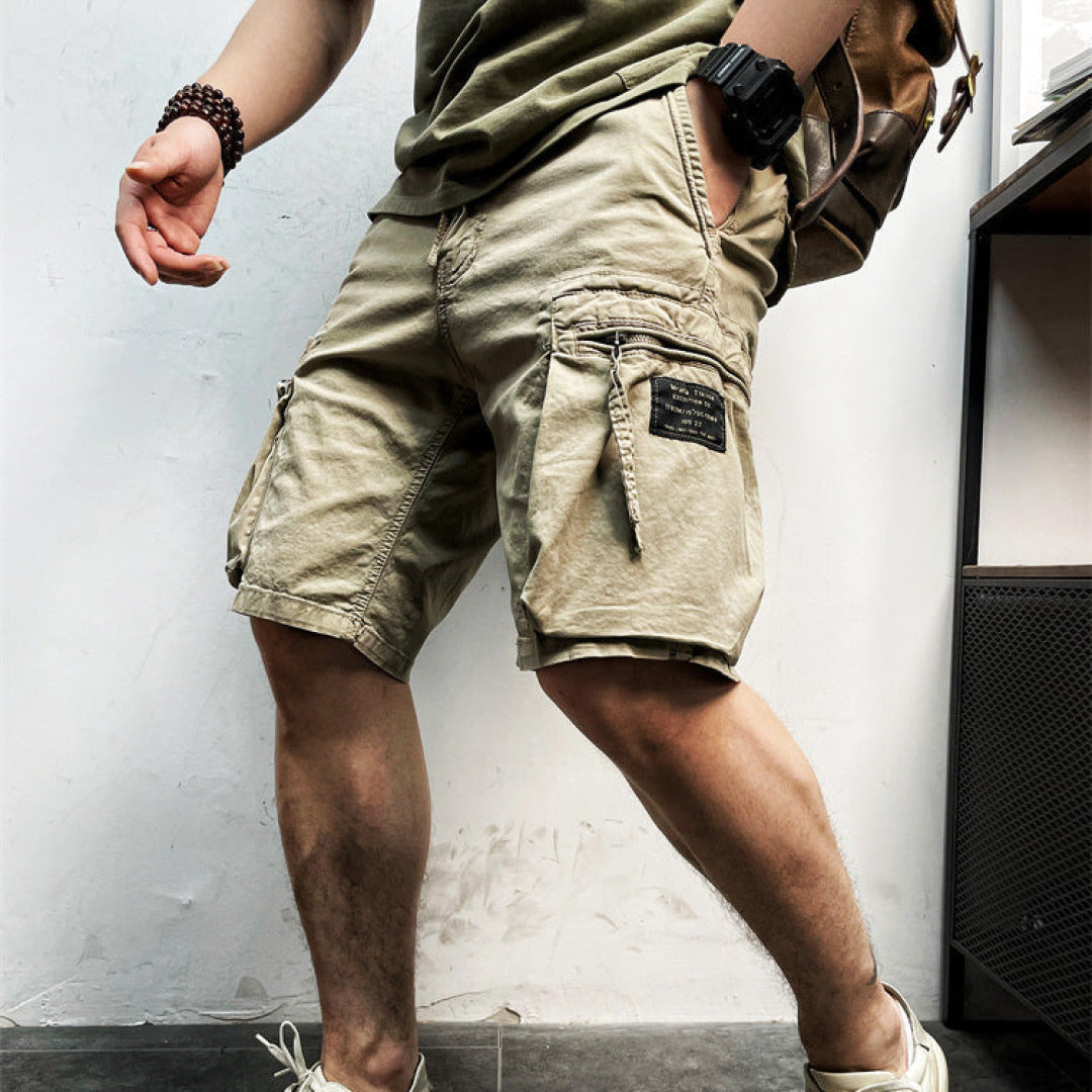 daan | heren cargo shorts met kordelzug