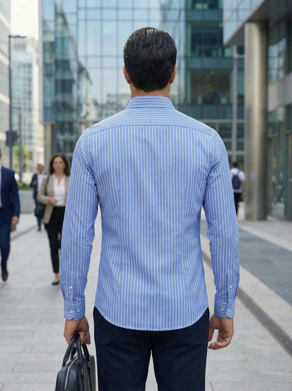 sem | gestreept slim fit overhemd
