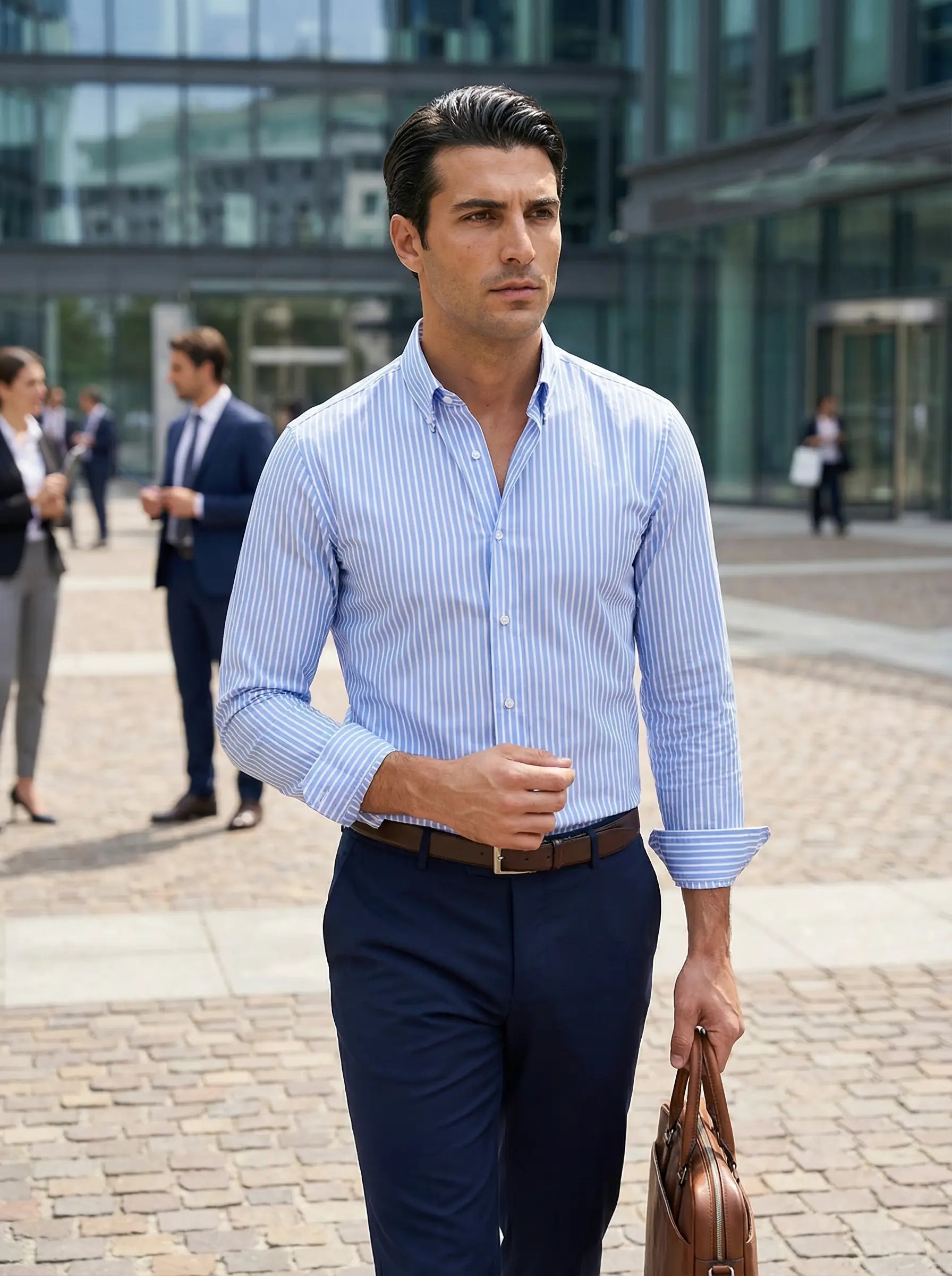 sem | gestreept slim fit overhemd