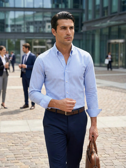 sem | gestreept slim fit overhemd