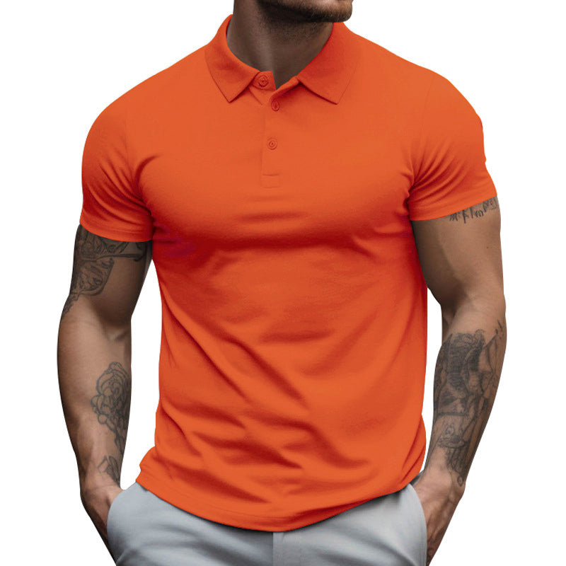 daan | sportieve polo korte mouw oranje