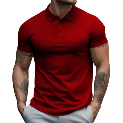 daan | sportieve polo korte mouw rood