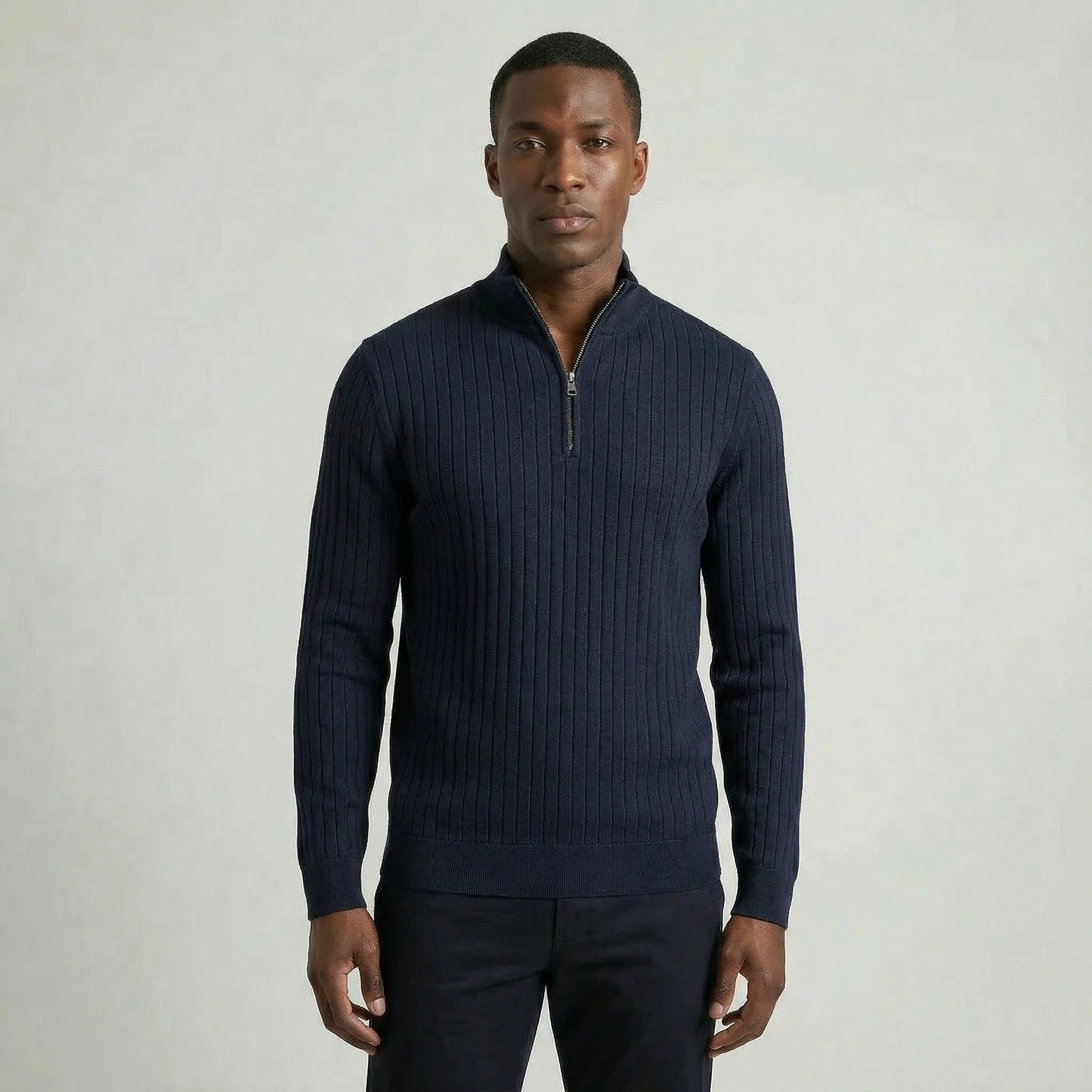 Milan | Geribde Half-Zip Trui