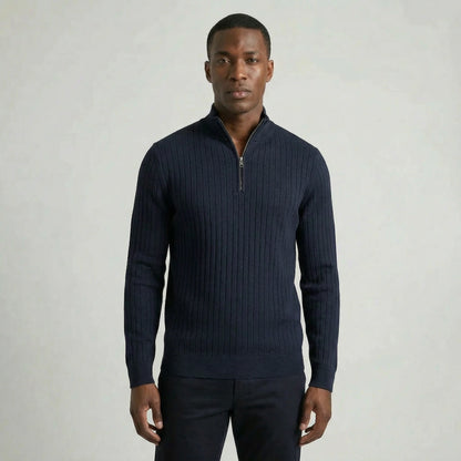 Milan | Geribde Half-Zip Trui