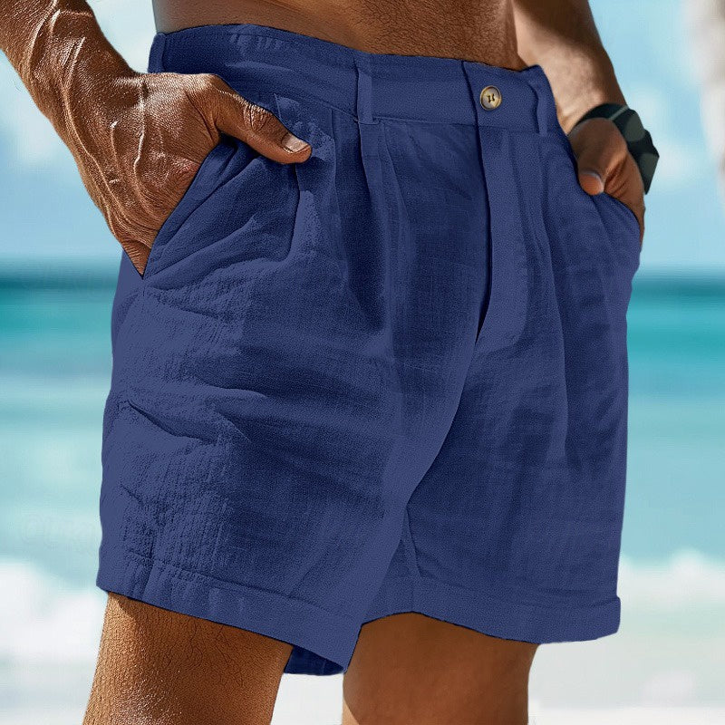 lars | heren casual shorts met kordelzug donkerblauw