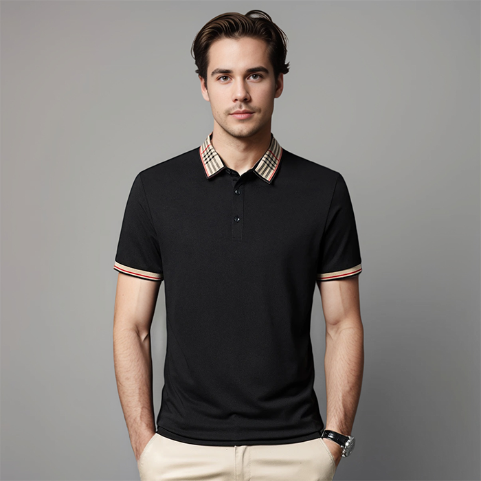 daan | klassieke heren polo zwart