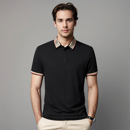 daan | klassieke heren polo zwart