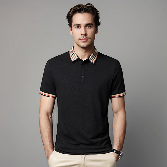daan | klassieke heren polo zwart