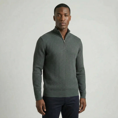 Milan | Geribde Half-Zip Trui